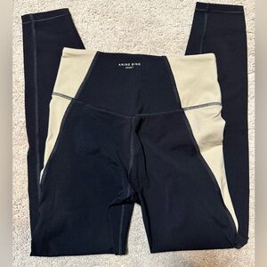 Anine Bing Sport Black and Cream Leggings